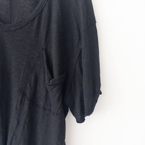 Free People We the Free All I Need Linen & Cotton Tee Oversized, Size M - Picture 6 of 11